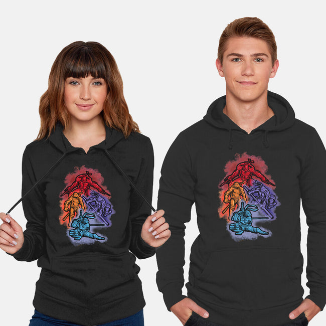 Colorful Turtles-unisex pullover sweatshirt-nickzzarto