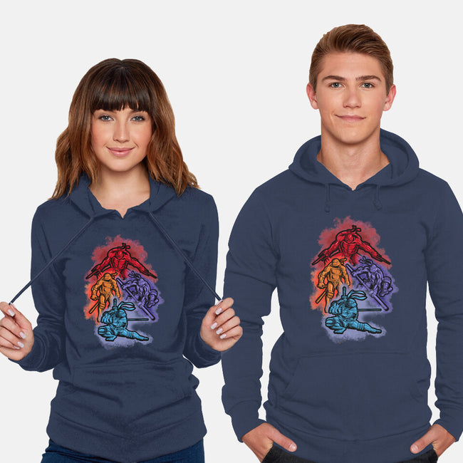 Colorful Turtles-unisex pullover sweatshirt-nickzzarto