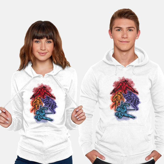 Colorful Turtles-unisex pullover sweatshirt-nickzzarto