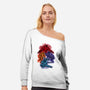 Colorful Turtles-womens off shoulder sweatshirt-nickzzarto