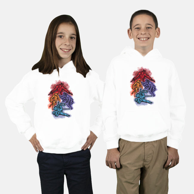 Colorful Turtles-youth pullover sweatshirt-nickzzarto
