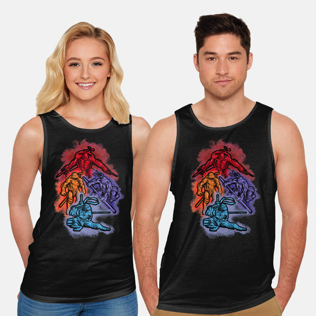 Colorful Turtles-unisex basic tank-nickzzarto