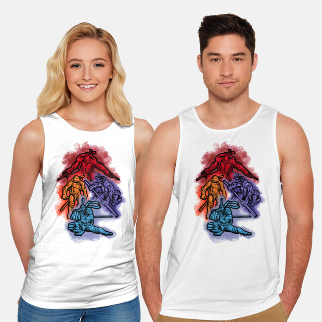 Colorful Turtles-unisex basic tank-nickzzarto