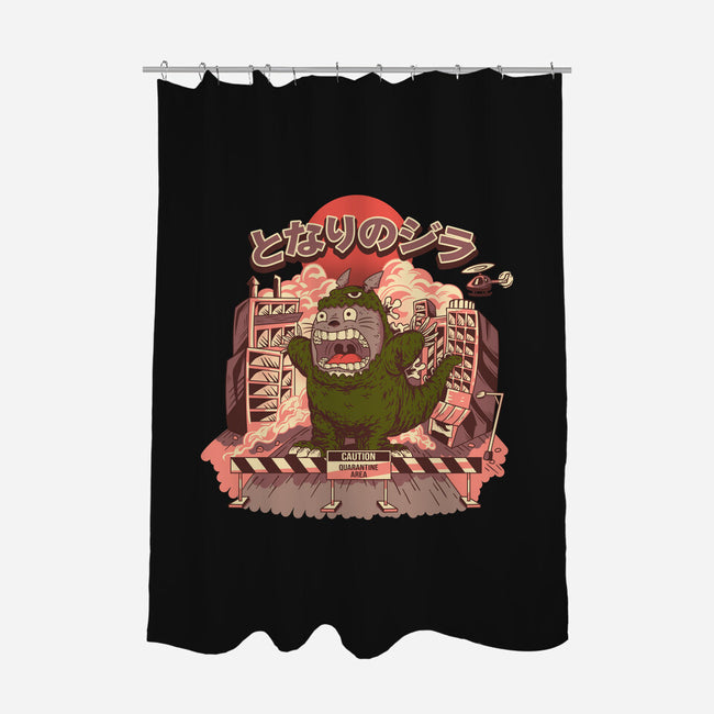 My Neighbor Zilla Kaiju-none polyester shower curtain-daizzystudio