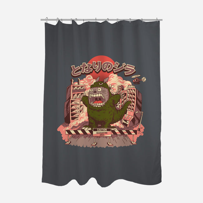 My Neighbor Zilla Kaiju-none polyester shower curtain-daizzystudio