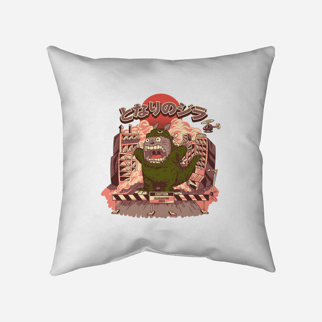 My Neighbor Zilla Kaiju-none removable cover w insert throw pillow-daizzystudio
