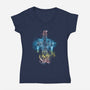 Shiniest In The Verse-womens v-neck tee-kharmazero