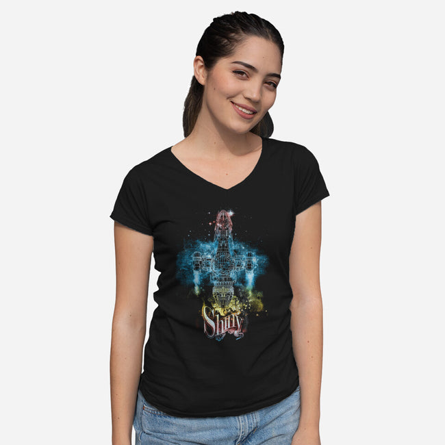 Shiniest In The Verse-womens v-neck tee-kharmazero