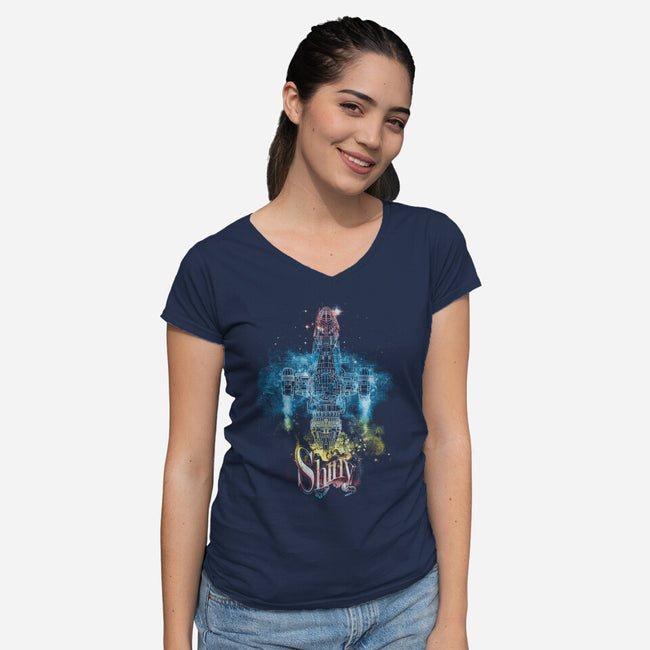 Shiniest In The Verse-womens v-neck tee-kharmazero