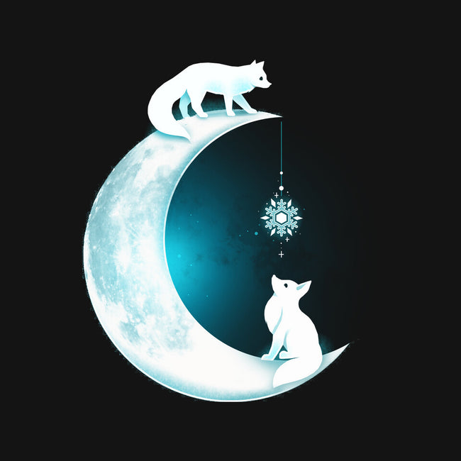White Fox Moon-none stretched canvas-Vallina84