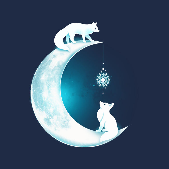 White Fox Moon-none removable cover w insert throw pillow-Vallina84