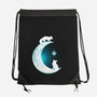 White Fox Moon-none drawstring bag-Vallina84