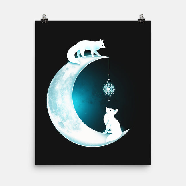 White Fox Moon-none matte poster-Vallina84