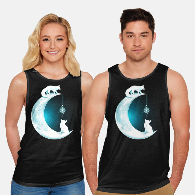 White Fox Moon-unisex basic tank-Vallina84