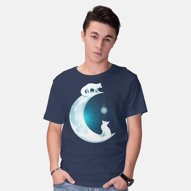 White Fox Moon-mens basic tee-Vallina84