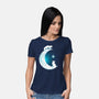 White Fox Moon-womens basic tee-Vallina84