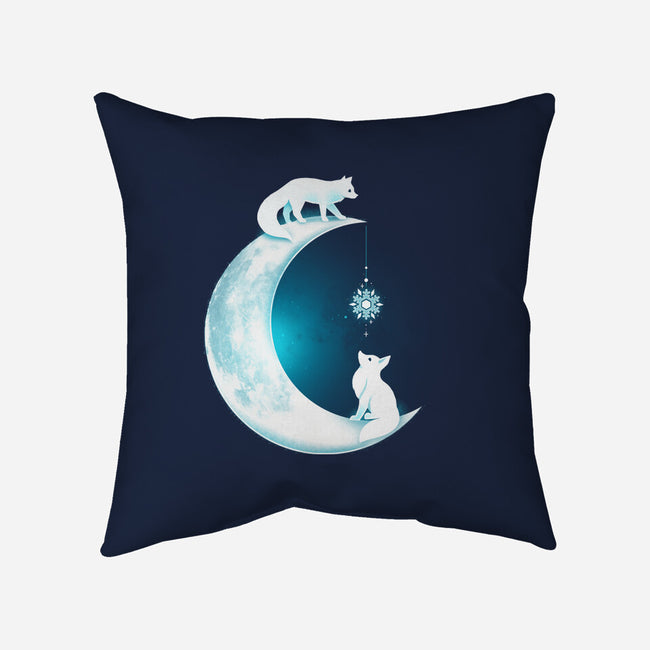 White Fox Moon-none removable cover w insert throw pillow-Vallina84