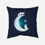 White Fox Moon-none removable cover w insert throw pillow-Vallina84