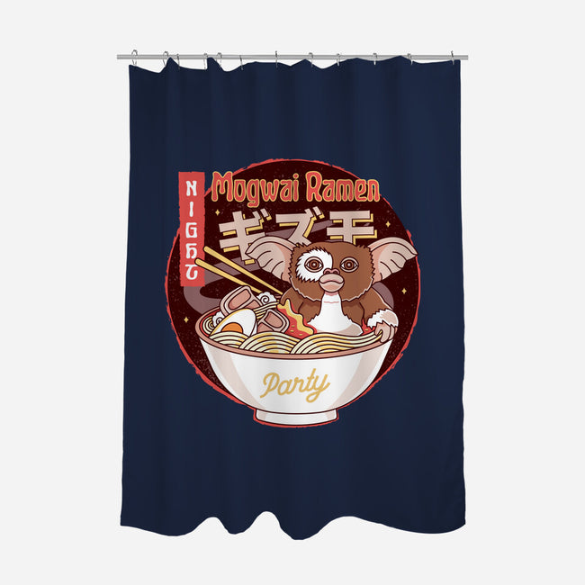Mogwai Night Ramen-none polyester shower curtain-Logozaste
