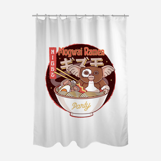 Mogwai Night Ramen-none polyester shower curtain-Logozaste