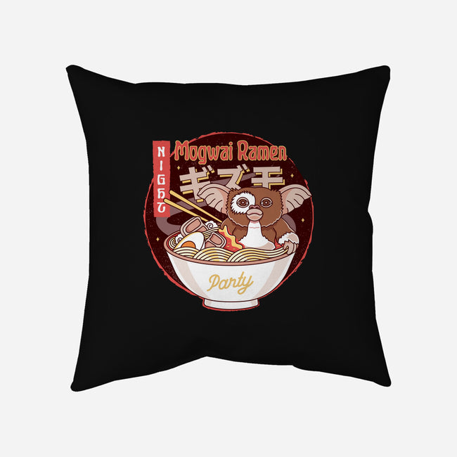 Mogwai Night Ramen-none removable cover throw pillow-Logozaste