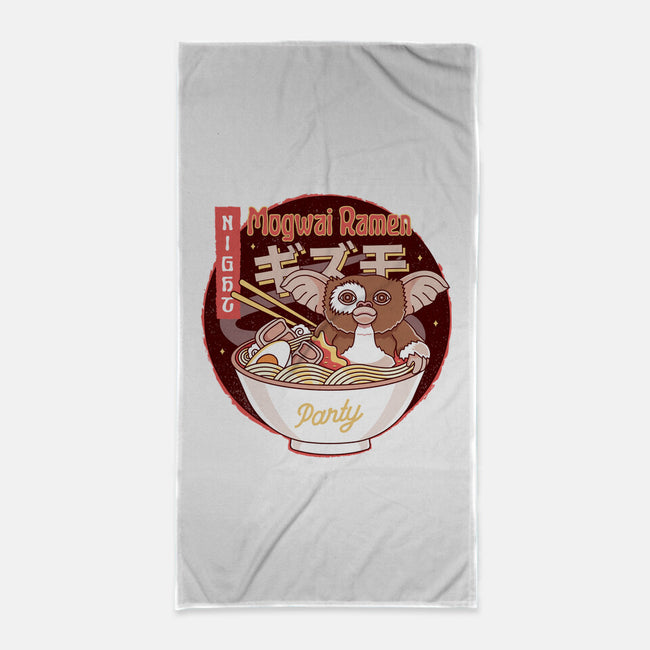 Mogwai Night Ramen-none beach towel-Logozaste