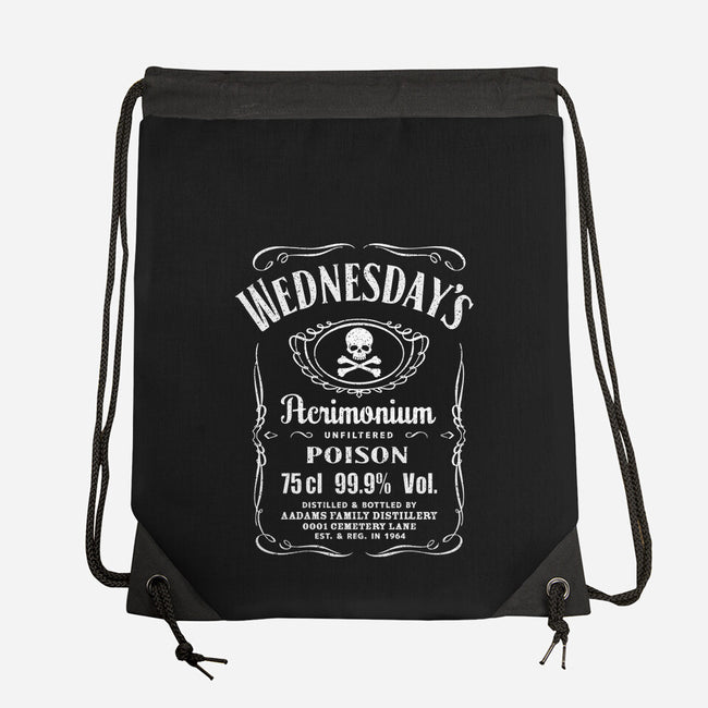 Wednesday's Acrimonium-none drawstring bag-dalethesk8er