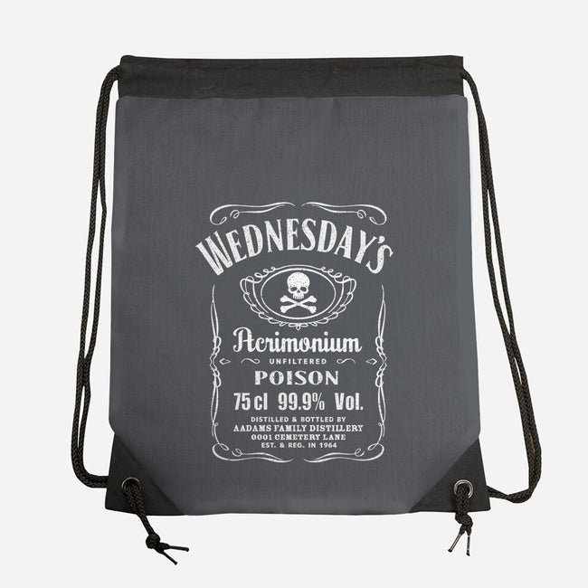 Wednesday's Acrimonium-none drawstring bag-dalethesk8er