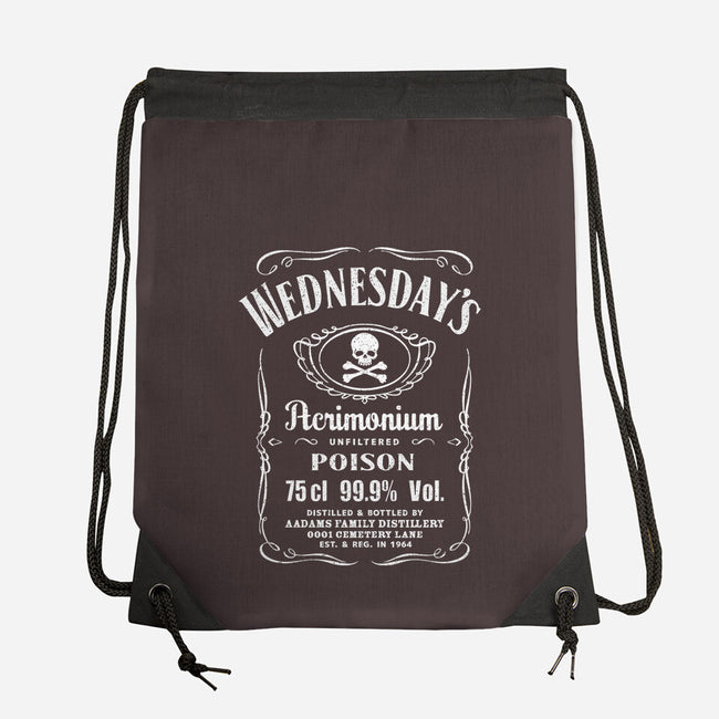 Wednesday's Acrimonium-none drawstring bag-dalethesk8er