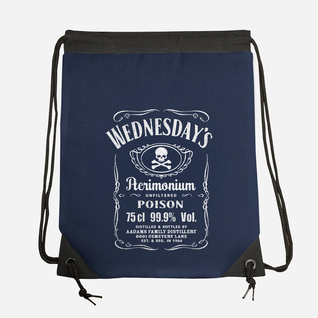 Wednesday's Acrimonium-none drawstring bag-dalethesk8er