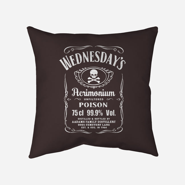 Wednesday's Acrimonium-none removable cover w insert throw pillow-dalethesk8er