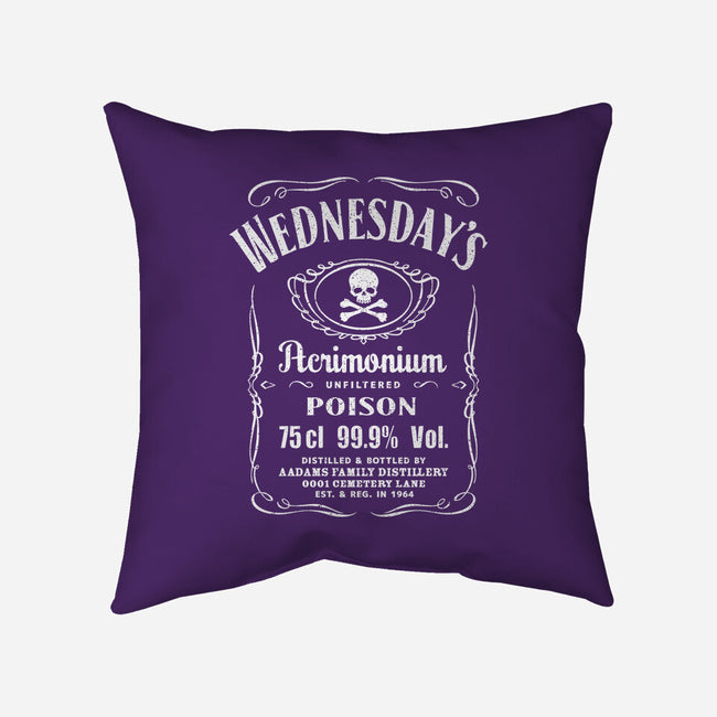 Wednesday's Acrimonium-none removable cover w insert throw pillow-dalethesk8er