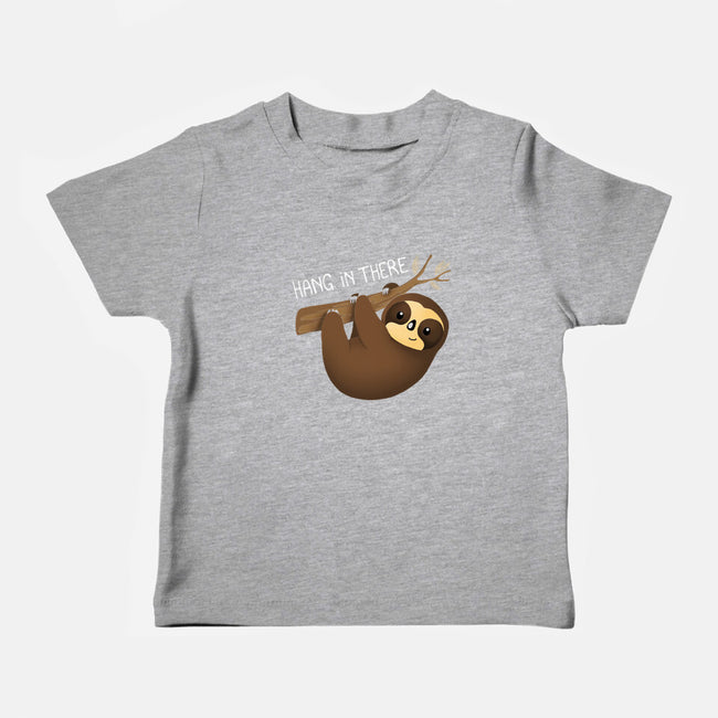 Hanging In There-baby basic tee-Vallina84