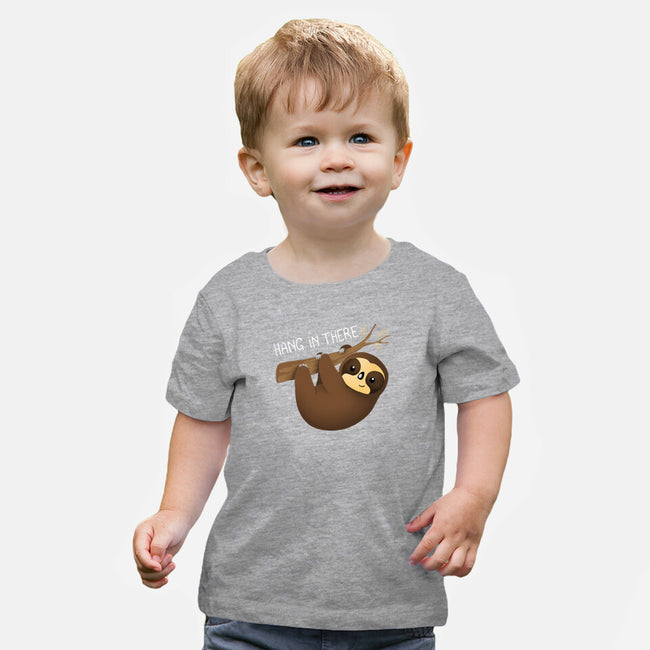 Hanging In There-baby basic tee-Vallina84