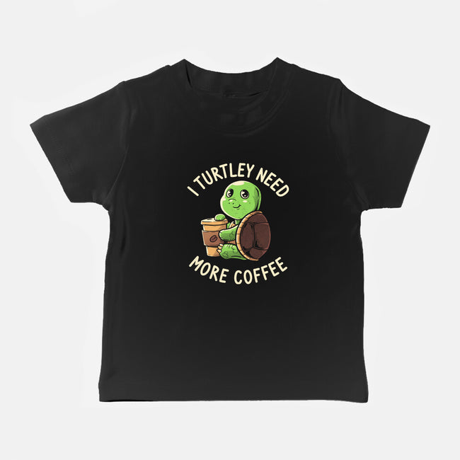 I Turtley Need More Coffee-baby basic tee-koalastudio