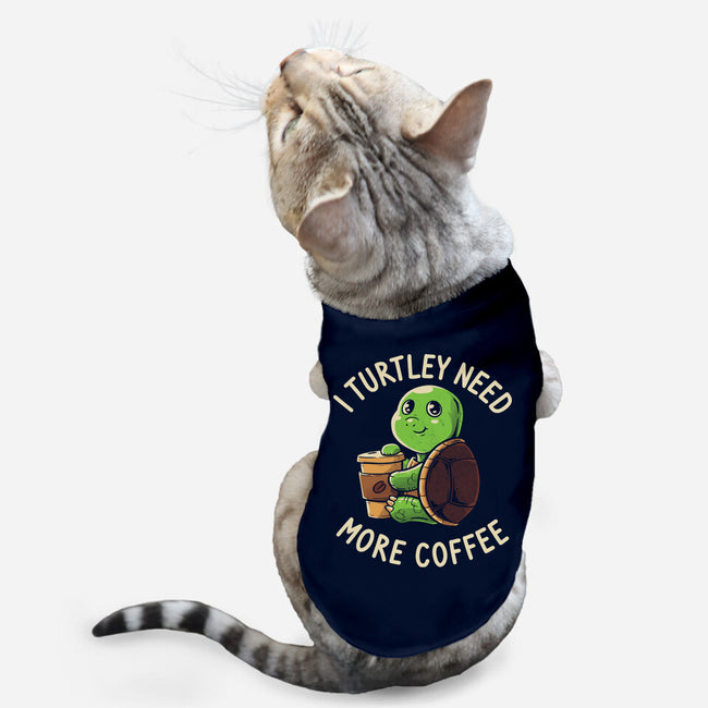 I Turtley Need More Coffee-cat basic pet tank-koalastudio