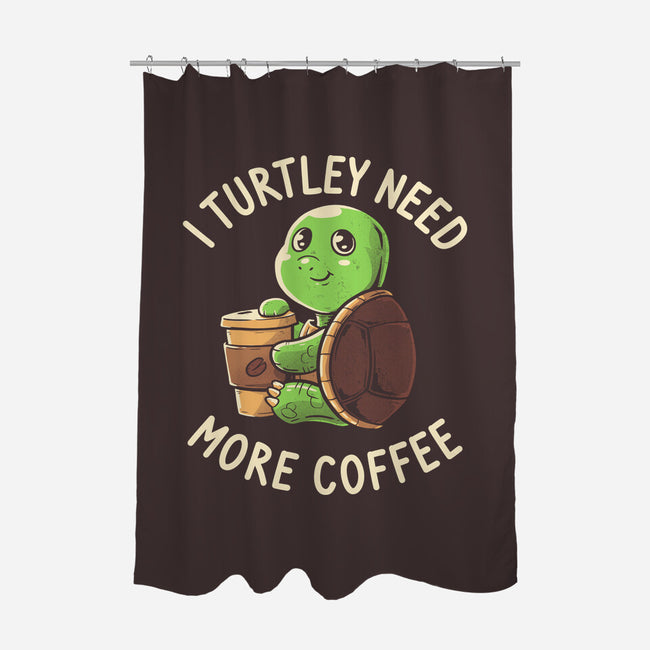I Turtley Need More Coffee-none polyester shower curtain-koalastudio