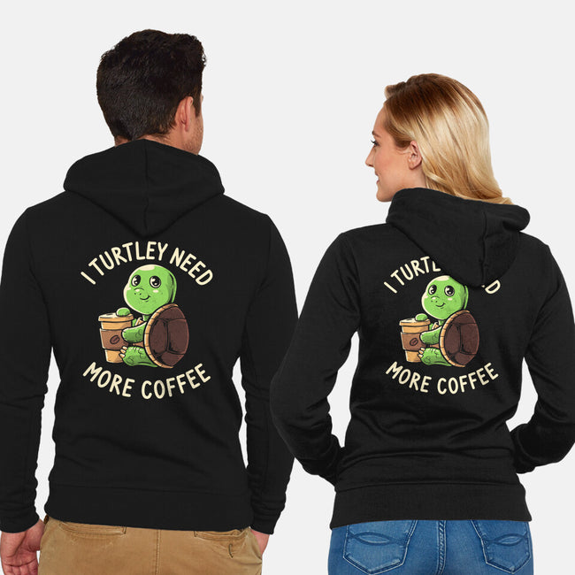 I Turtley Need More Coffee-unisex zip-up sweatshirt-koalastudio