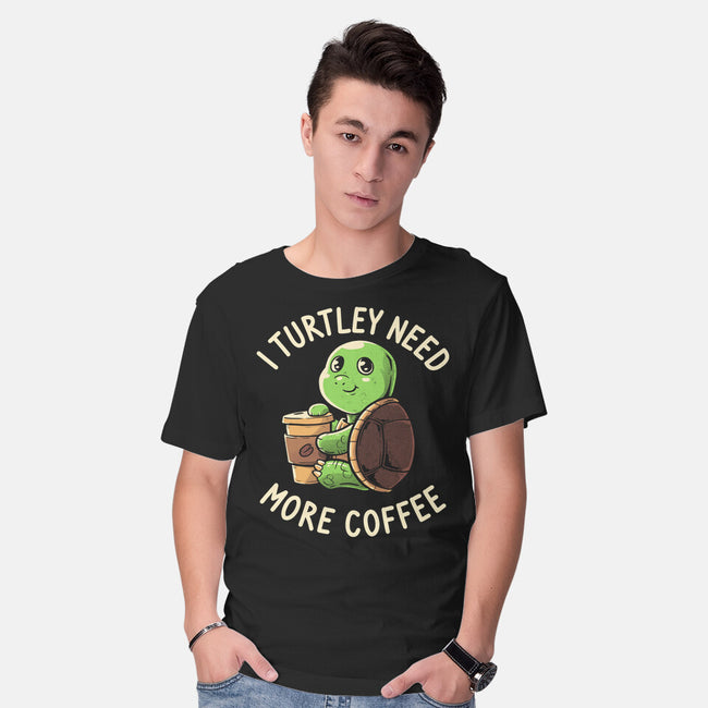 I Turtley Need More Coffee-mens basic tee-koalastudio