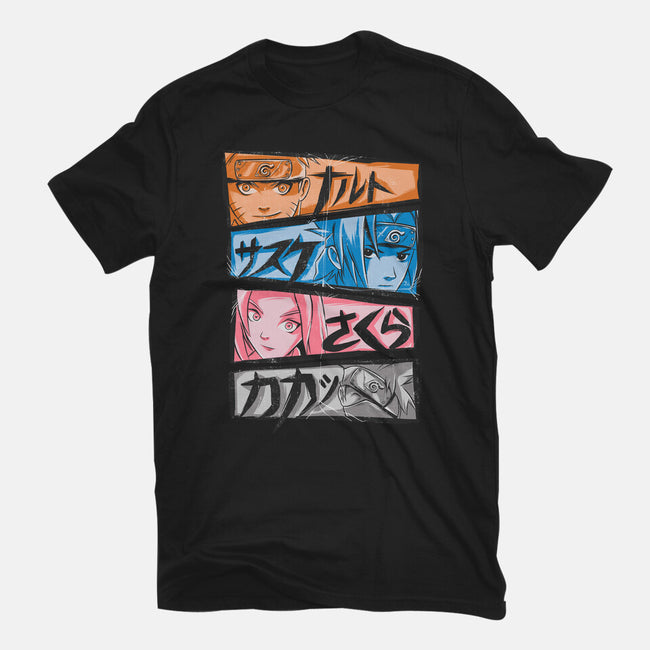 Ninja Faces-womens basic tee-Conjura Geek