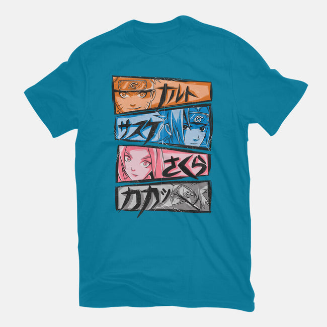 Ninja Faces-womens basic tee-Conjura Geek