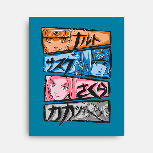 Ninja Faces-none stretched canvas-Conjura Geek
