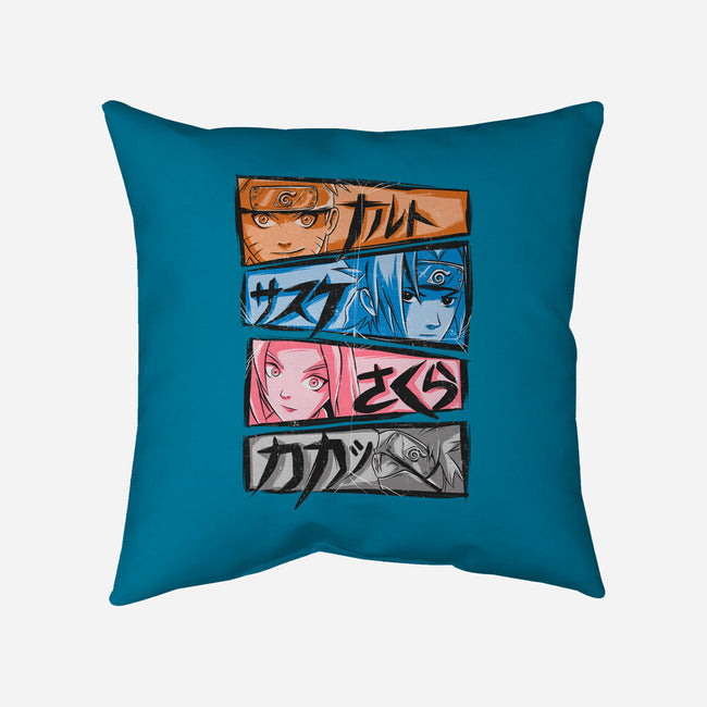Ninja Faces-none removable cover w insert throw pillow-Conjura Geek