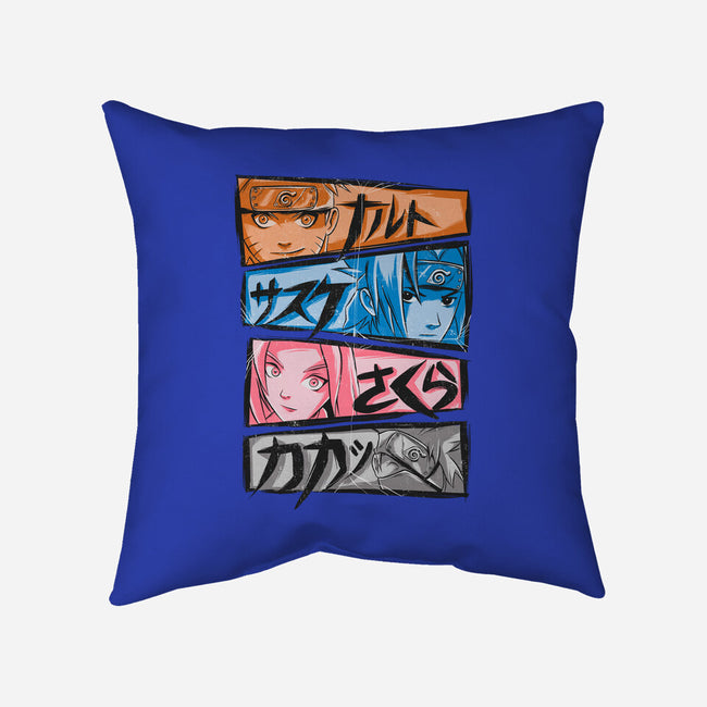 Ninja Faces-none removable cover throw pillow-Conjura Geek