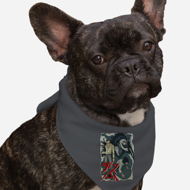 Notes Of Death-dog bandana pet collar-Conjura Geek
