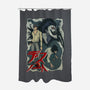 Notes Of Death-none polyester shower curtain-Conjura Geek
