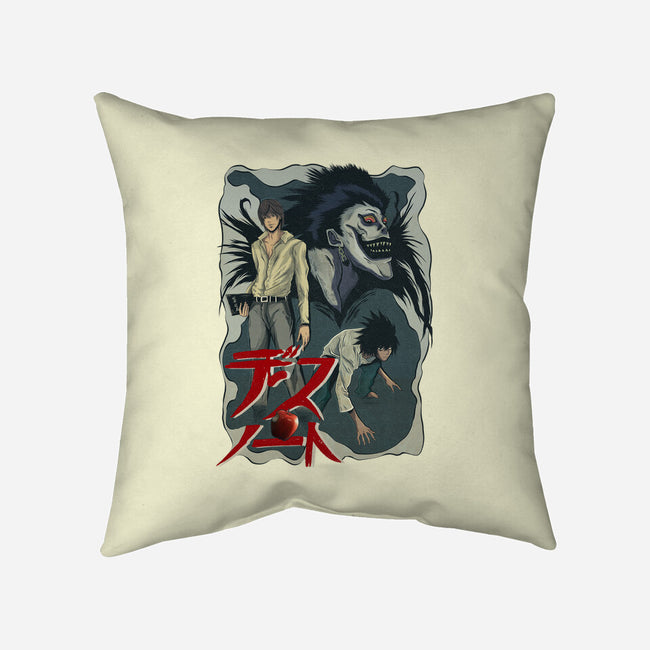Notes Of Death-none removable cover w insert throw pillow-Conjura Geek