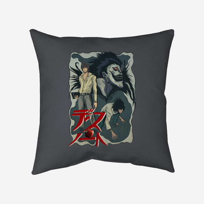 Notes Of Death-none removable cover throw pillow-Conjura Geek