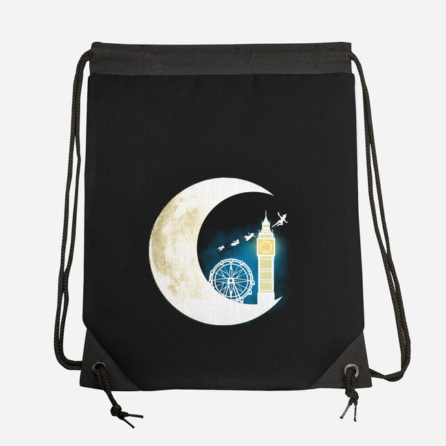 Never Grow Moon-none drawstring bag-Vallina84