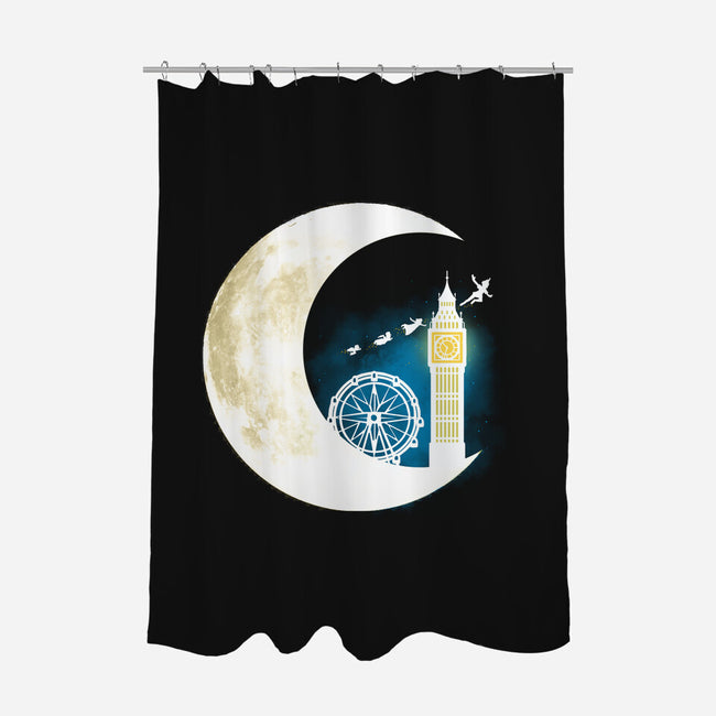 Never Grow Moon-none polyester shower curtain-Vallina84